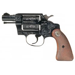 Colt Master Engraver R.B. Burt Signed Custom Engraved and Silver Inlaid Colt Detective Special Doubl