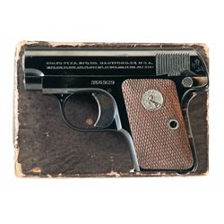 Excellent Colt Model 1908 Hammerless .25 Pocket Pistol with Original Box