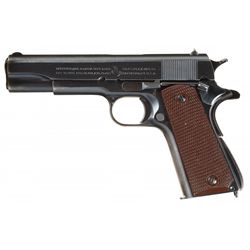 Spectacular Early World War II Colt Model 1911A1 Semi-Automatic Pistol with Holster