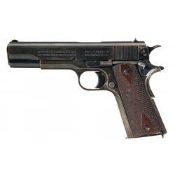 U.S. Colt "Black Army" Model 1911 Semi-Automatic Pistol with Unique Slide