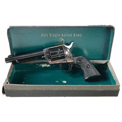 Excellent Early Production Second Generation Colt Single Action Army Revolver with Original Black Bo