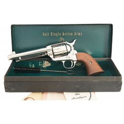 Nickel Plated Colt Second Generation Single Action Army Revolver with Original Black Box