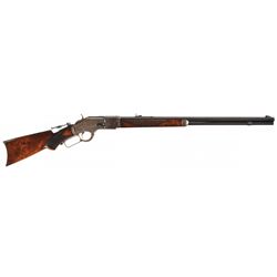 Very Fine Documented Special Order Winchester Deluxe Model 1873 Lever Action Rifle with Casehardened