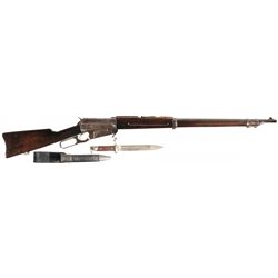 Scarce U.S. Winchester Model 1895 Lever Action Rifle-Musket with Bayonet and Sheath