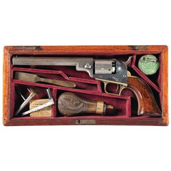 Cased Inscribed Colt Model 1848 Baby Dragoon Revolver with Accessories
