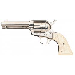 Scarce First Generation Dual Caliber Colt Single Action Army Revolver in .44 Russian and 44 S&W Spec