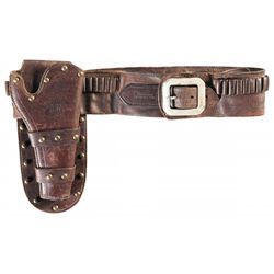 Scarce Al Furstnow Montana Marked Colt Single Action Revolver Holster Money Belt Rig