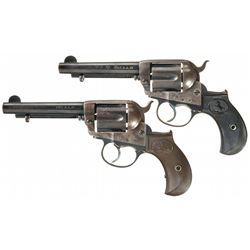 Collector's Lot of Two Colt Model 1877 Double Action Revolvers