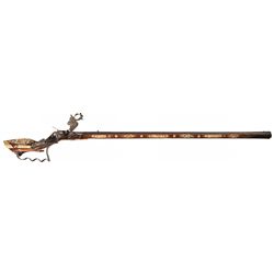 Documented European Wheel Lock Tschinke Rifle with Bone Inlaid Stock from the Stagecoach Collection