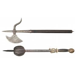 One-Handed Axe and One Ceremonial Iron Mace