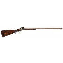 Unique Webster & Co. Double Barrel 16 Gauge Forsyth Style Primer Percussion Shotgun