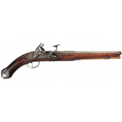 Engraved Unmarked Snaphaunce Flintlock Holster Pistol