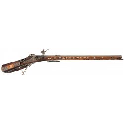 European Wheel Lock Rifle with Bone Inlaid Stock