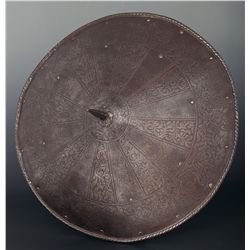 Etched Steel Shield in the Mid 16th Century Italian Pisan Style