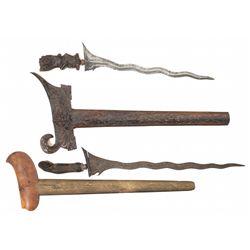 Two Javanese Kris Daggers with Scabbards