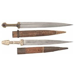 Two Caucasian Kindjal Daggers withScabbards