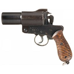 World War II Japanese Type 10 Flare Pistol with Rare Type 10 Holster