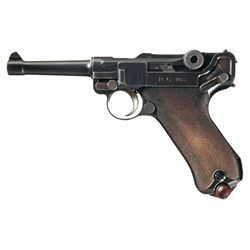 Rare World War I Imperial German DWM Model 1914  Reichs-Gendarmerie  Marked Commercial Luger Rig wit