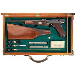 Exceptional Documented DWM Model 1902 American Eagle Luger Carbine with Shoulder Stock and Custom Pr