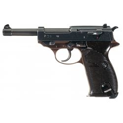 Unique Spreewerke "cyq" Code P38 Semi-Automatic Pistol with Walther Proofed Frame, Serial Number 1