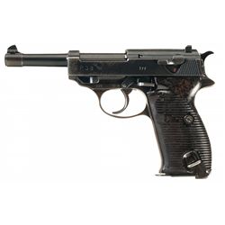 Scarce Early Production World War II Spreewerke "cyq" Code P38 Semi-Automatic Pistol with Three Digi