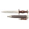 Image 1 : Unique Nazi Party SA Dagger with SS Blade and SA Hilt, Sheath and Hanger, as Seen in Daggers, Bayone