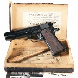 Excellent Pre-World War II Colt Government Model .45 Automatic Pistol with Box