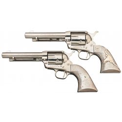 Matching Factory Documented Pair of Consecutively Serial Numbered Second Generation Colt Single Acti