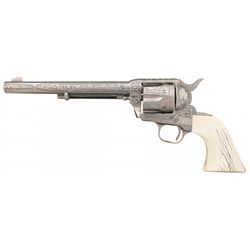 Duncan Signed Engraved First Year Production Colt Second Generation Single Action Army Revolver with