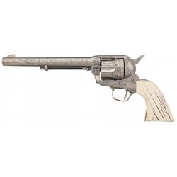 Duncan Signed Engraved First Year Production Colt Second Generation Single Action Army Revolver with