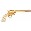 Image 2 : Factory Engraved Gold Plated Colt Second Generation Single Action Army Revolver with Bone Grips