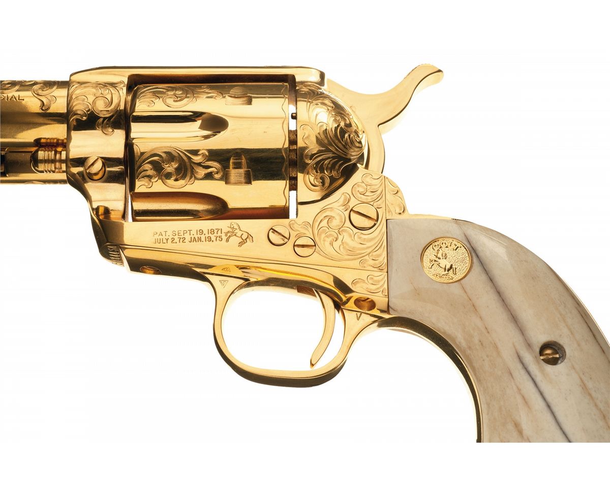 Golden Rocks Revolving Gold Plated Revolver | Gold Pistols – NSQA