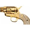 Image 3 : Factory Engraved Gold Plated Colt Second Generation Single Action Army Revolver with Bone Grips