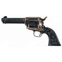 Engraved and Gold Inlaid Colt Single Action Revolver