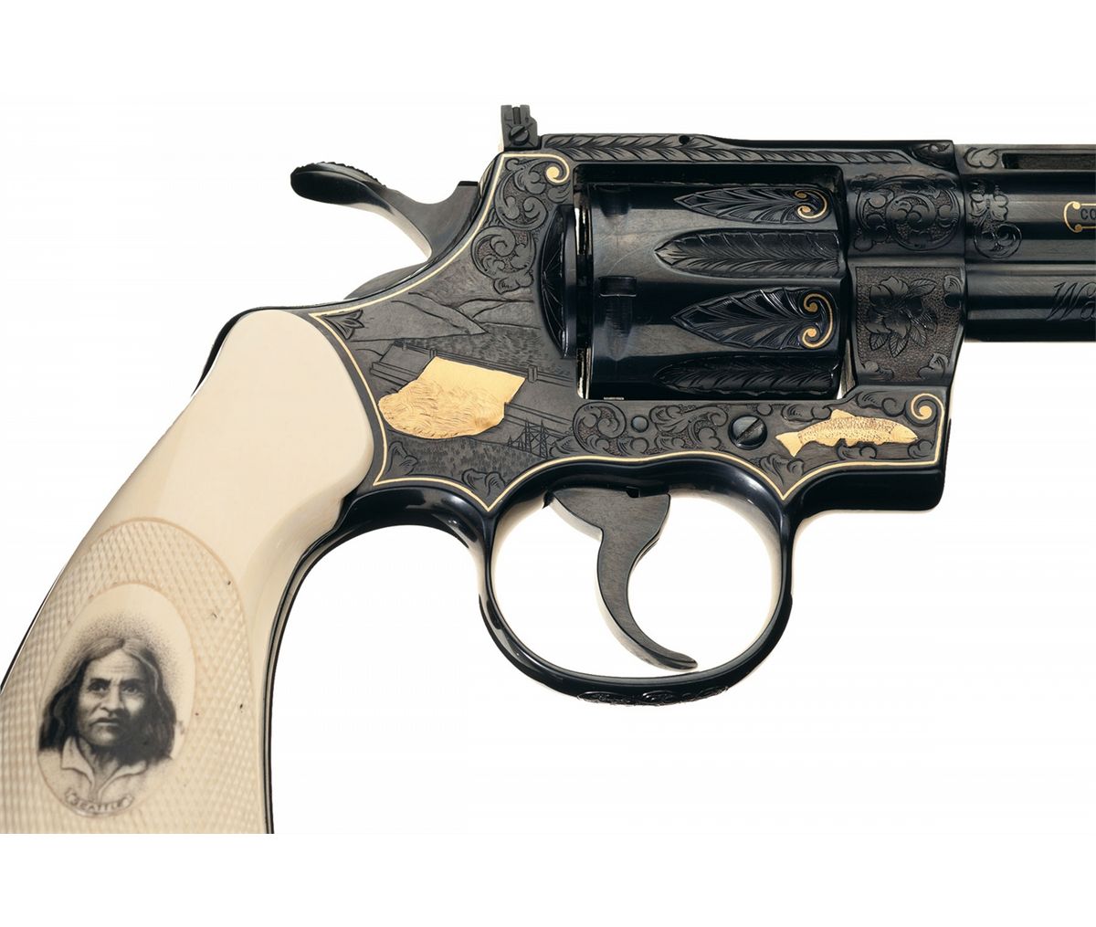 Magnificent Cased Pair of Consecutively Serial Numbered Engraved Gold ...