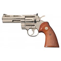 Nickel Plated Colt Python Double Action Revolver