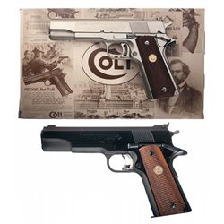 Collector's Lot of Two Colt MK IV Series 70 Gold Cup National Match Semi-Automatic Pistols