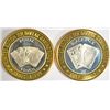 Image 1 : ( 2 ) COLLECTABLE LAS VEGAS SILVER CASINO TOKENS