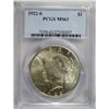 Image 1 : 1922-S PEACE SILVER DOLLAR, PCGS MS-63