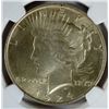 Image 2 : 1924 PEACE SILVER DOLLAR, NGC MS-63