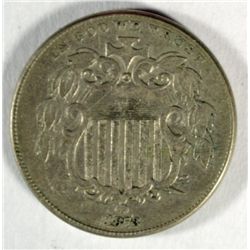 1873 SHIELD NICKEL, XF