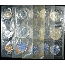 1960, 1961, 1962, AND 63 UNITED STATES PROOF SETS, IN ORIGINAL CELLOS