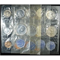 1960, 1961, 1962, AND 63 UNITED STATES PROOF SETS, IN ORIGINAL CELLOS