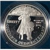 Image 2 : ( 2 ) PROOF U.S. COMMEMORATIVE SILVER DOLLARS IN ORIGINAL FELT BOXES,