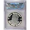 Image 1 : 2005 CHRIS MONEYMAKER 2003 WORLD SERIES OF POKER CHAMPION ONE OUNCE SILVER MEDAL