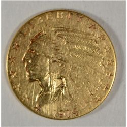 1914 $2 1/2 gold Indian  VF/XF