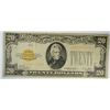 Image 1 : 1928  $20 Gold note  F/VF holed in middle