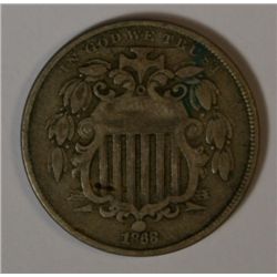 1868 SHIELD NICKEL FINE