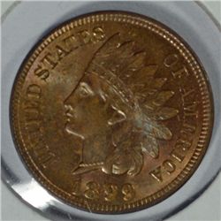 1899 INDIAN ONE CENT SUPERB GEM BU!