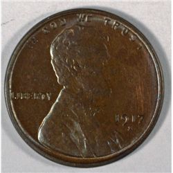 1917 S LINCOLN CENT SUPERB CHERRY BROWN BU, UNBELIEVABLE COLOR AND EYE APPEAL